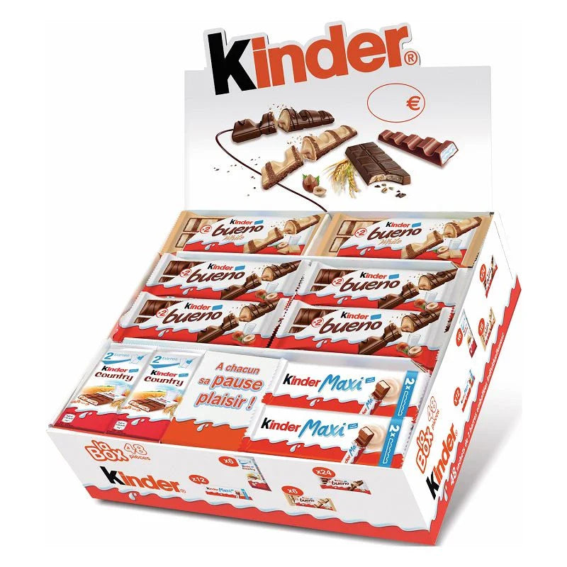 MaxiBox Kinder | 48 Barres de chocolat