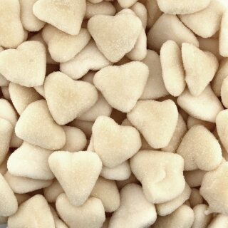 Coeurs blancs sucrés